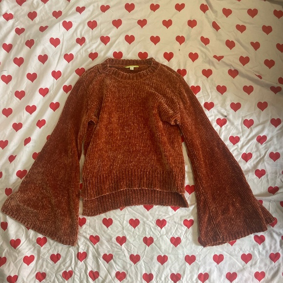 Gianni Bini Burnt Orange Bell Sleeve Sweater - Picture 1 of 5
